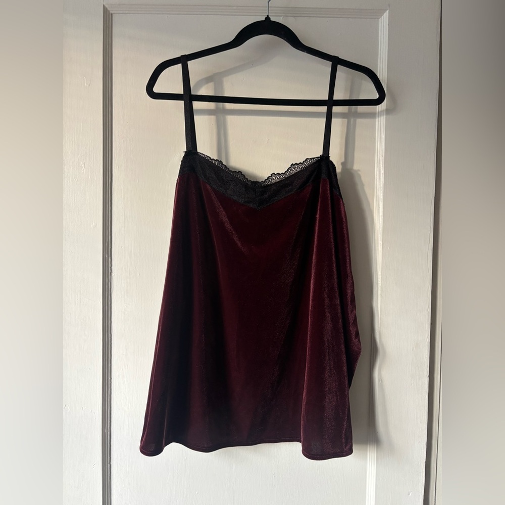 Old Navy Burgundy Velvet Cami